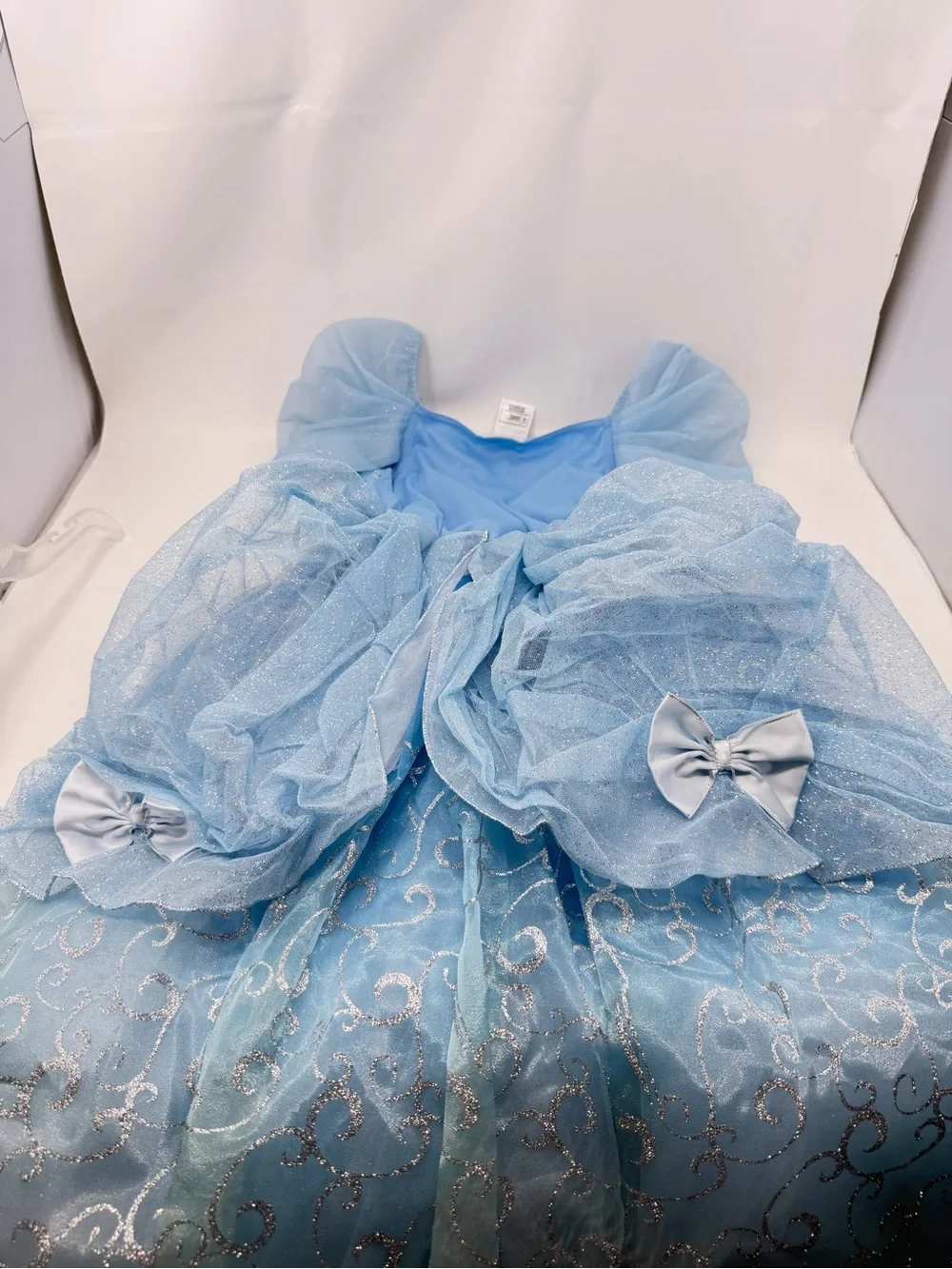 Disney Store Cinderella Princess Deluxe Dress Gown Costume Large 10 Tiara Boa